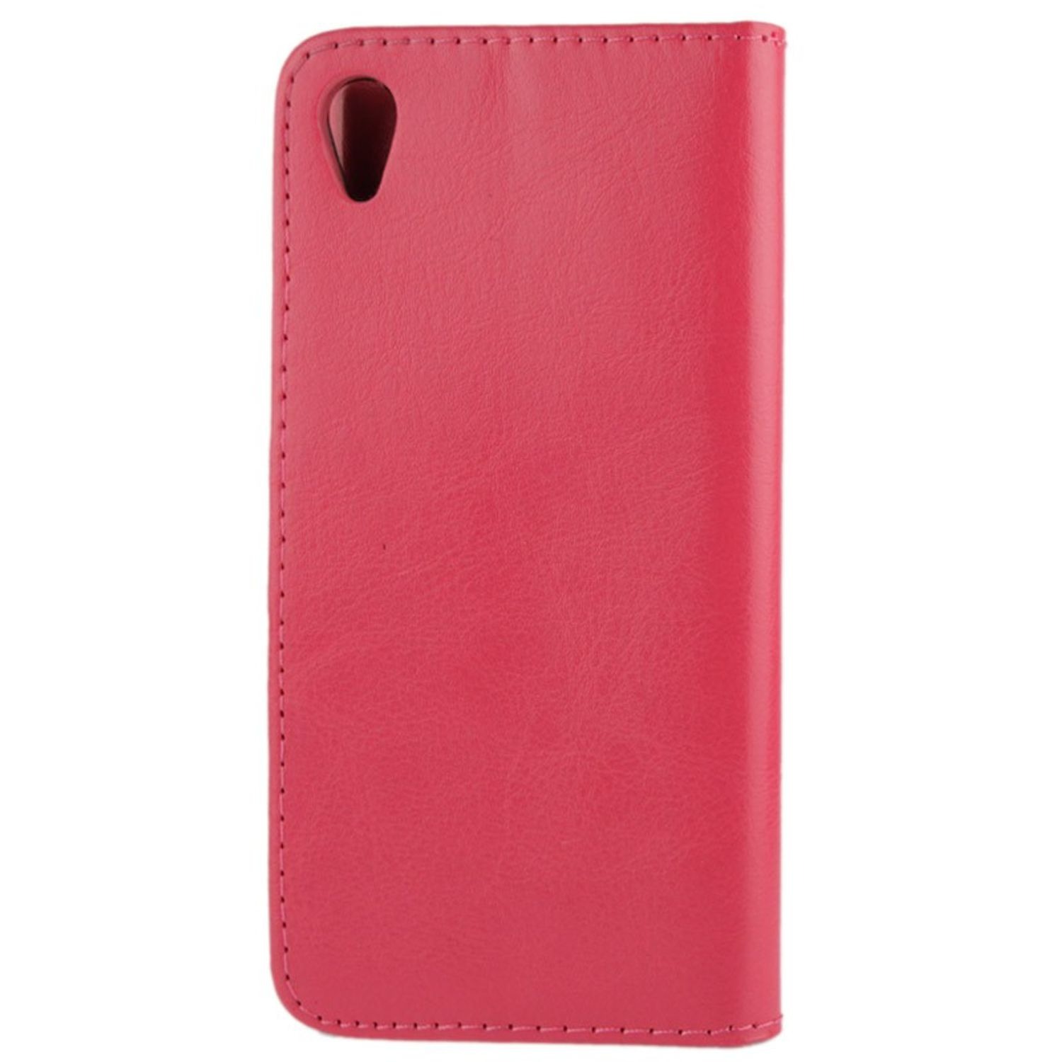 Eine rote Handyhülle. Die Hülle ist geschlossen und hat eine glatte Oberfläche. Es ist ein schlichtes, schlichtes Design.