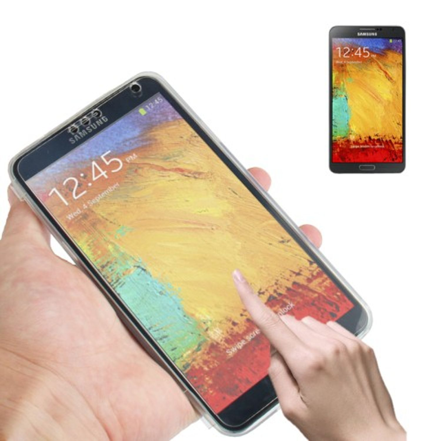 KÖNIG Transparent DESIGN Backcover, Note Galaxy 3, Schutzhülle, Samsung,