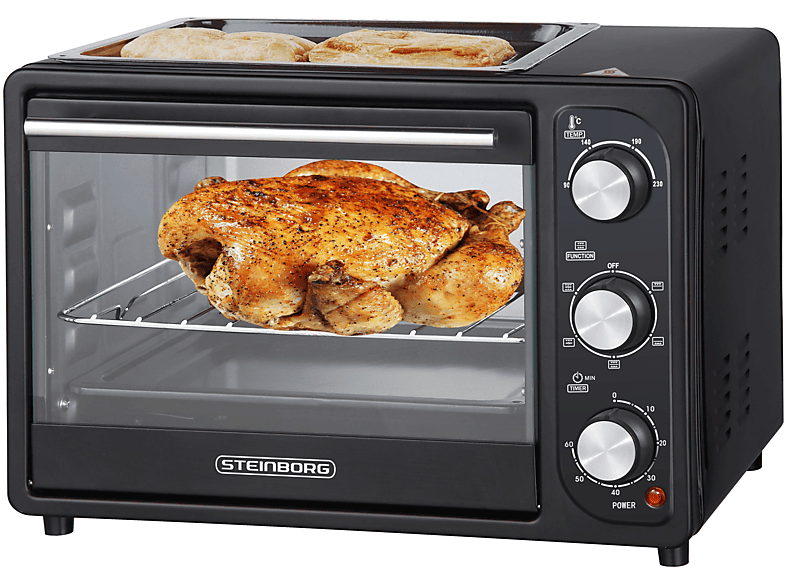 STEINBORG SB-3001 20L Mini Backofen mit Ober- /Unterhitze | 100-230°C