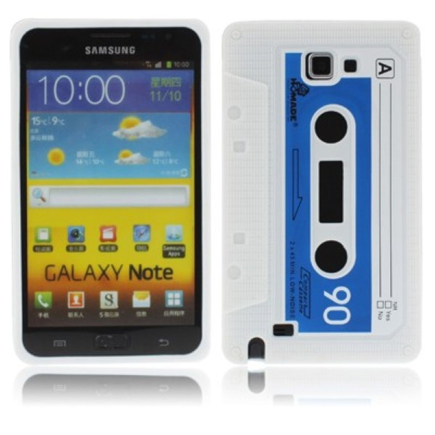 Samsung, DESIGN Schutzhülle, Backcover, Weiß Galaxy KÖNIG N7000,