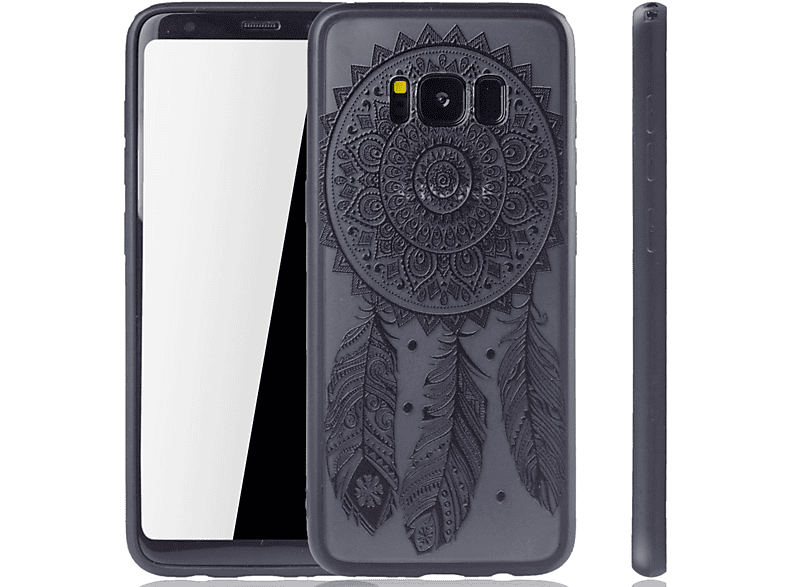 Samsung, Schwarz KÖNIG DESIGN Galaxy S8, Schutzhülle, Backcover,