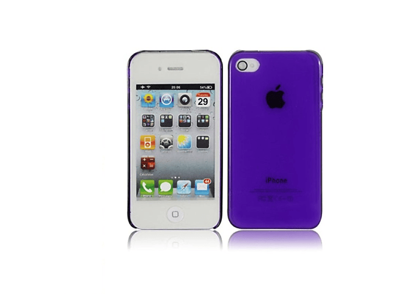 iPhone / Violett Apple, DESIGN 4 4s, KÖNIG Handyhülle, Backcover,