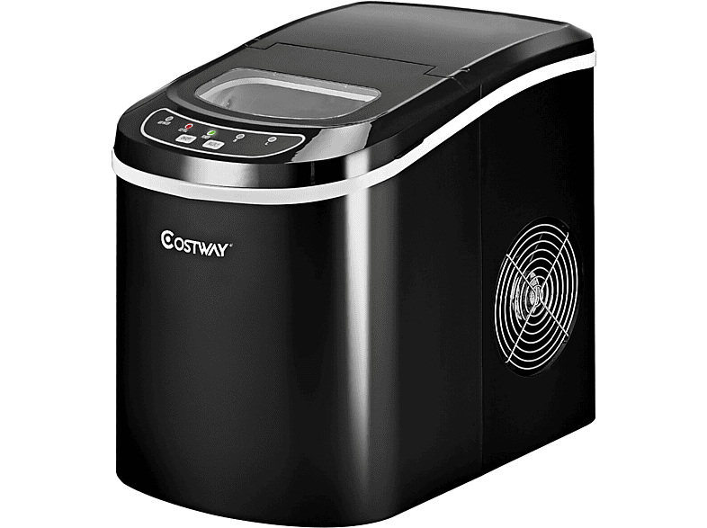 COSTWAY Eismaschine Eiswürfelbereiter (105 Watt, Schwarz)