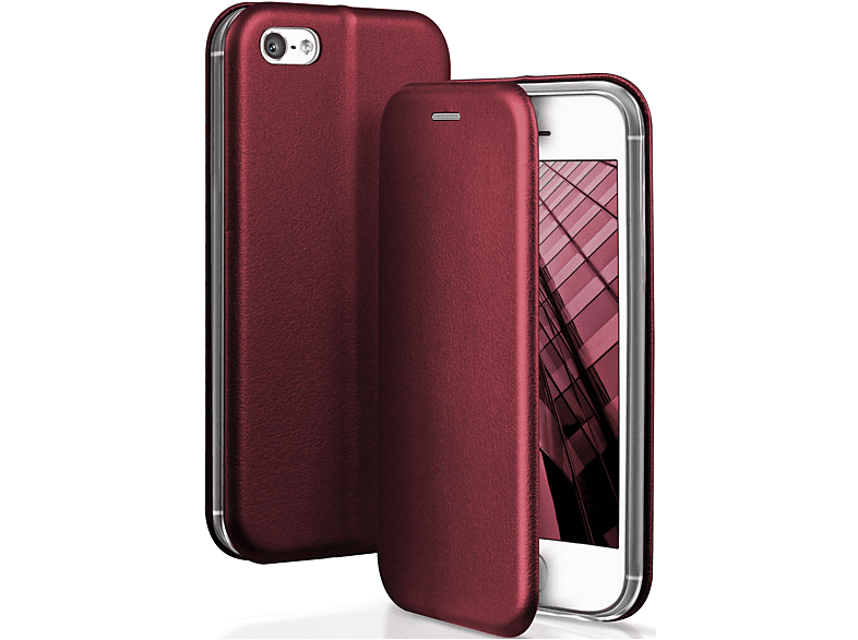 - / Cover, iPhone / ONEFLOW Burgund 5 5s Business Case, (2016), Flip Red SE Apple,