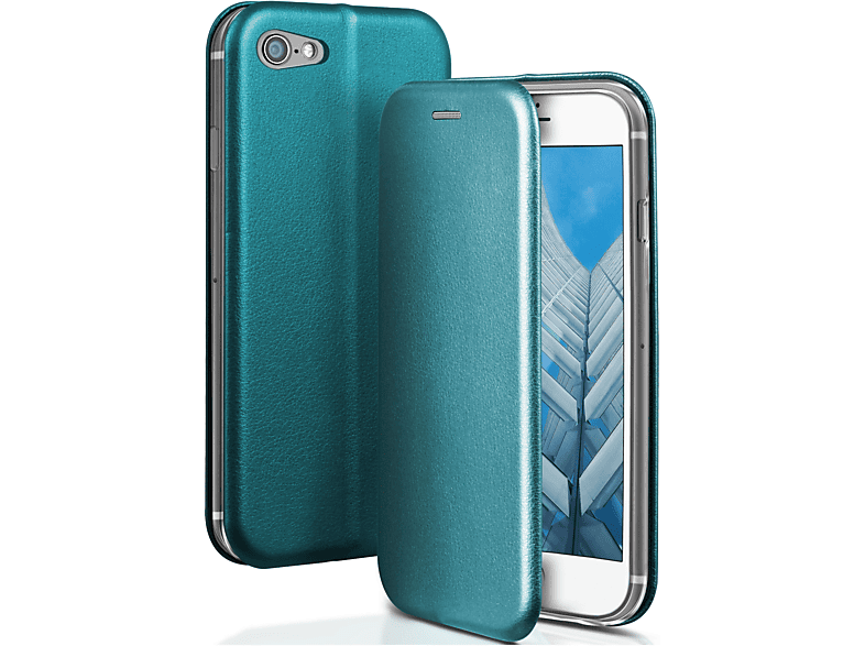 Case, Worldwide Business 8, Cover, ONEFLOW Apple, - iPhone iPhone Blue Flip / 7
