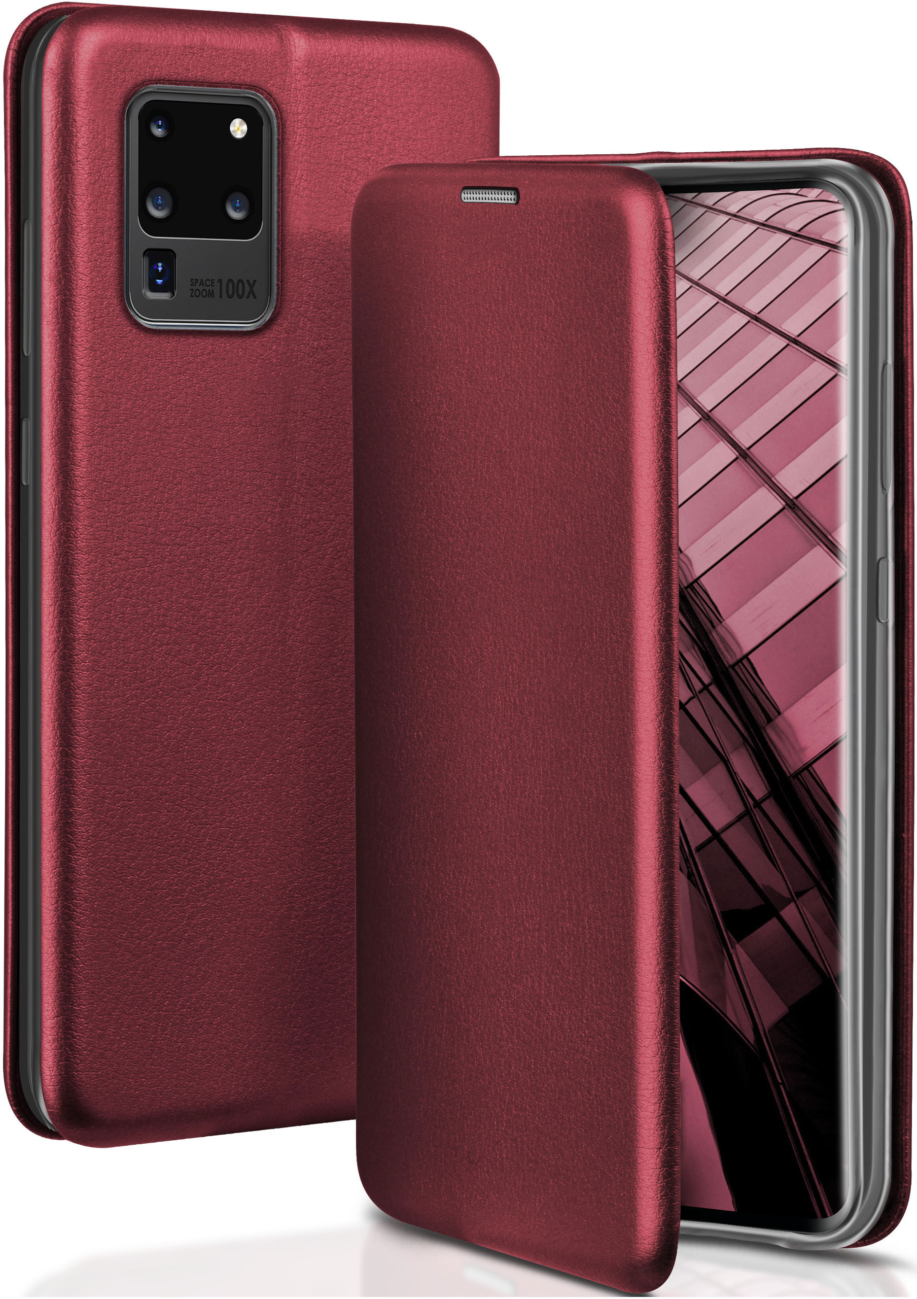 ONEFLOW Business Case, Flip Red Burgund 5G, Cover, - Galaxy Samsung, Ultra / S20