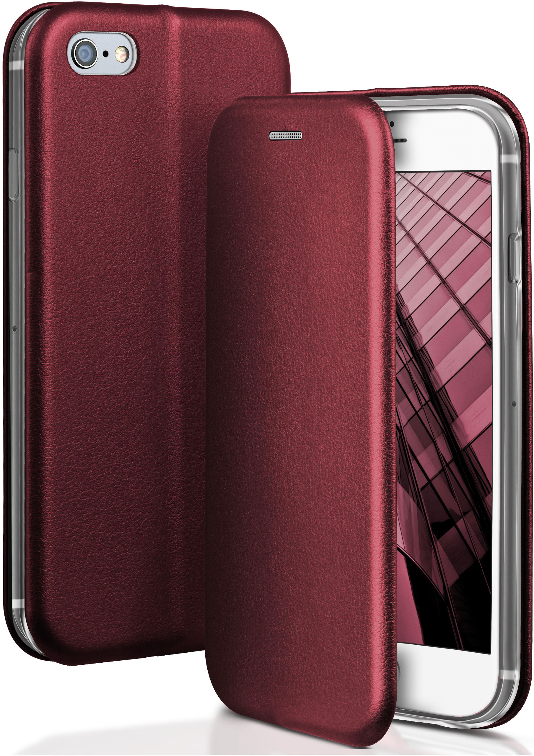 ONEFLOW Business Case, Flip Cover, / iPhone iPhone Red 6, Burgund Apple, - 6s