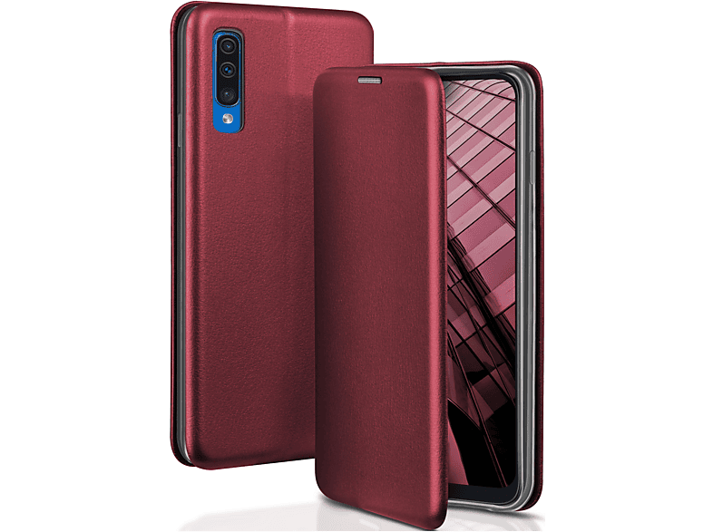 ONEFLOW Business Case, Cover, Flip Galaxy Samsung, Red / - Burgund A50 A30s