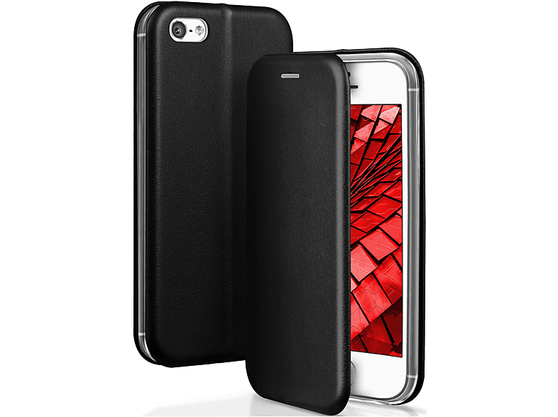 ONEFLOW Business Case, Flip (2016), Black Cover, Tuxedo - / iPhone SE 5s 5 / Apple