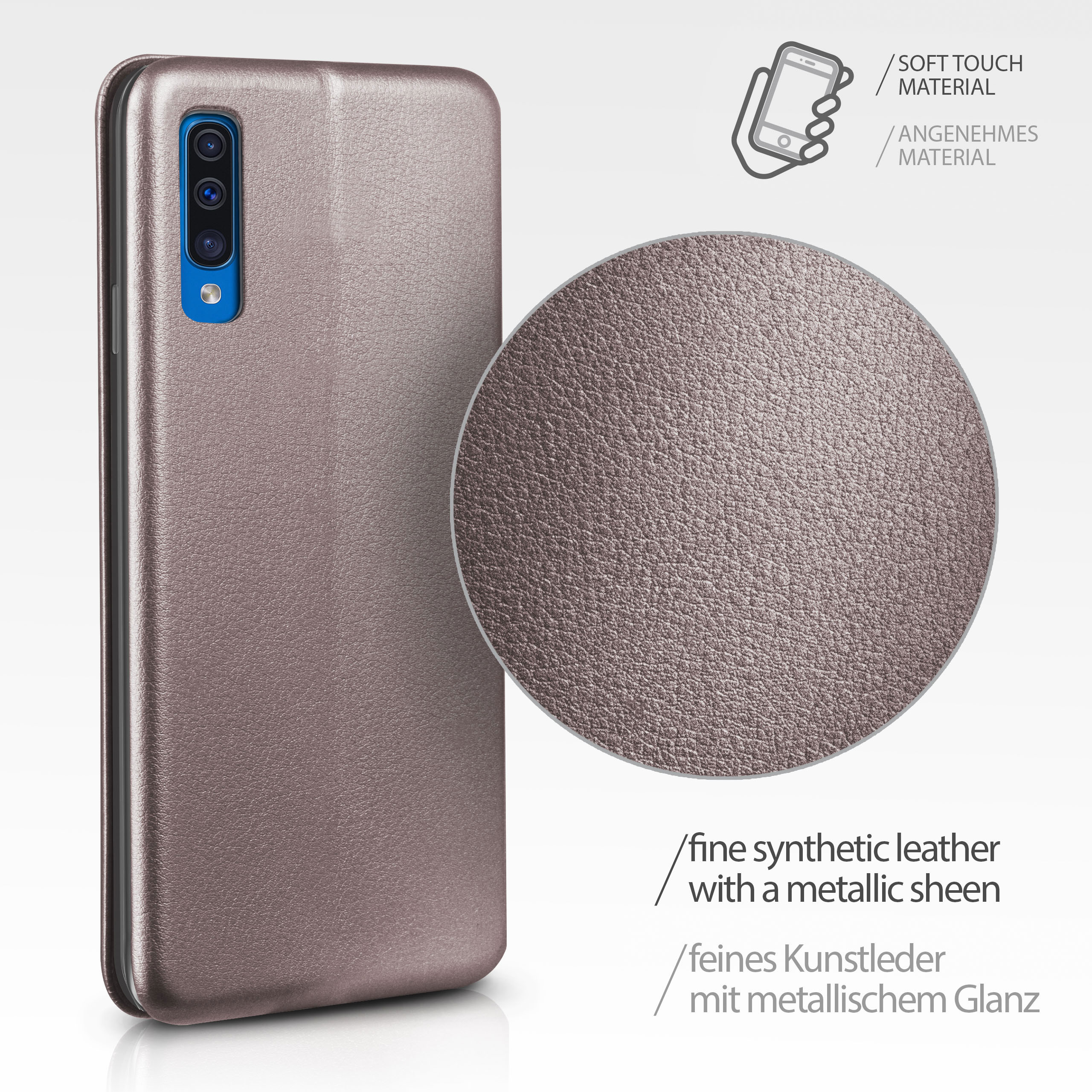 Grey Galaxy - Flip A50 / Samsung, Skyscraper Case, ONEFLOW A30s, Business Cover,