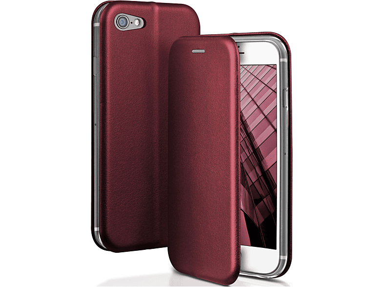 ONEFLOW Business Case, Flip Cover, Apple, iPhone SE (2020), Burgund - Red