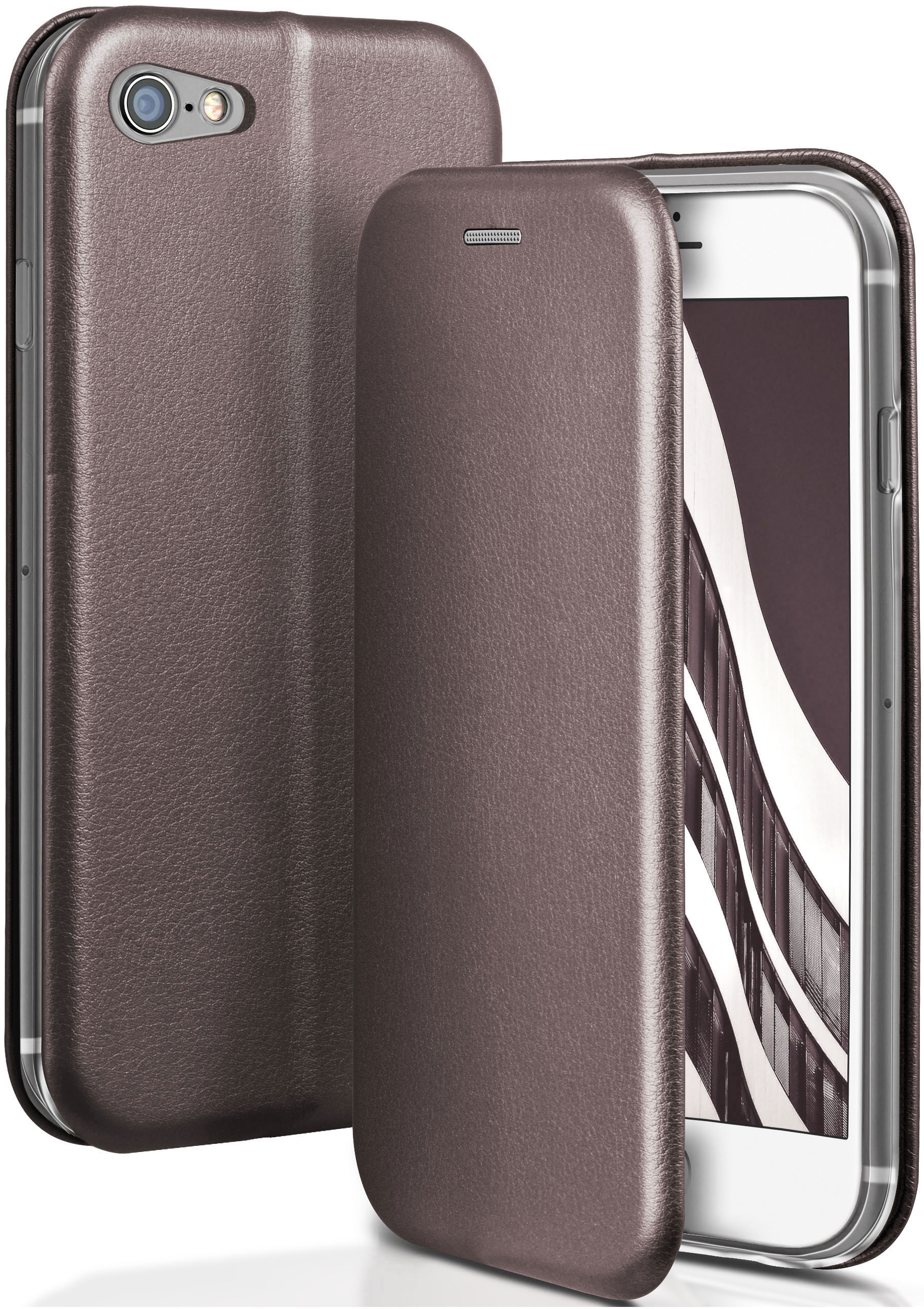 Skyscraper Cover, Case, Apple, Flip ONEFLOW Grey Business (2020), iPhone SE -