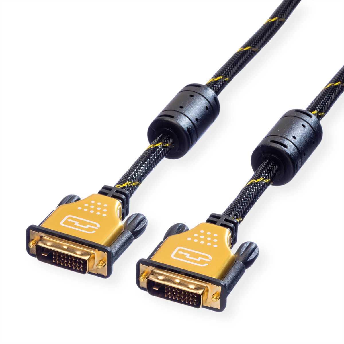 DVI-Kabel ST-ST, (dual link), DVI, Monitorkabel link, m ROLINE dual 1 (24+1) GOLD