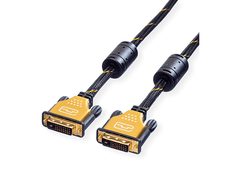 ROLINE GOLD Monitorkabel DVI, ST-ST, (24+1) dual link, DVI-Kabel (dual link), 5 m