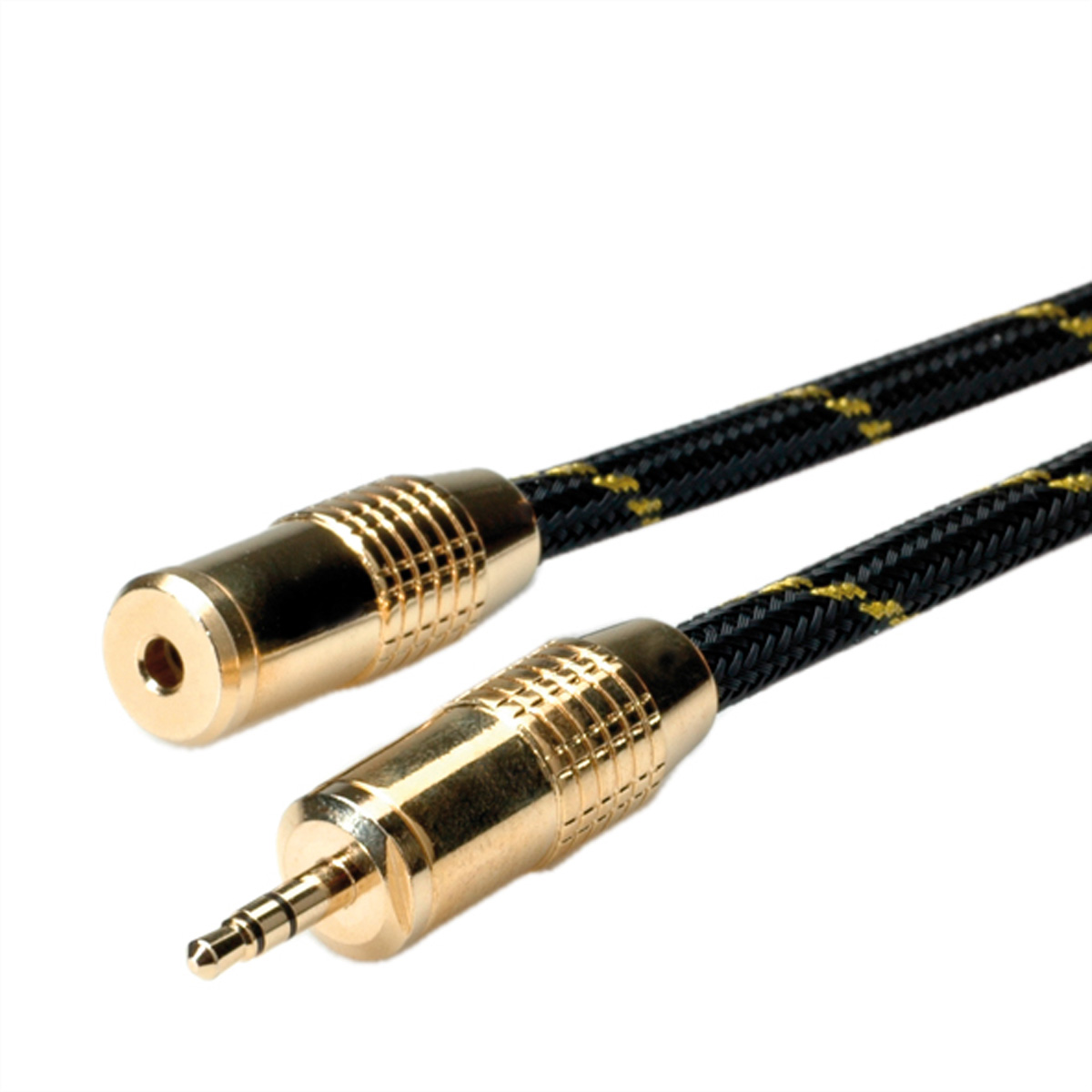 Audio-Verlängerungskabel, ROLINE 3,5mm Audio-Verlängerungskabel 3,5mm ST/BU, 2,5 GOLD m