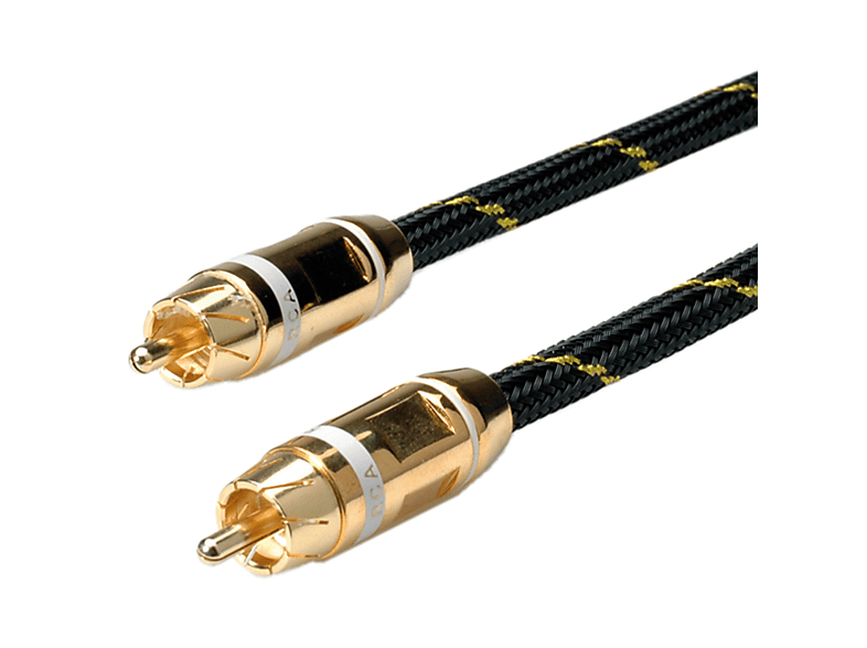 ROLINE GOLD Cinch-Verbindungskabel simplex Stecker / Stecker, weiss, Cinch-Verbindungskabel, 10 m