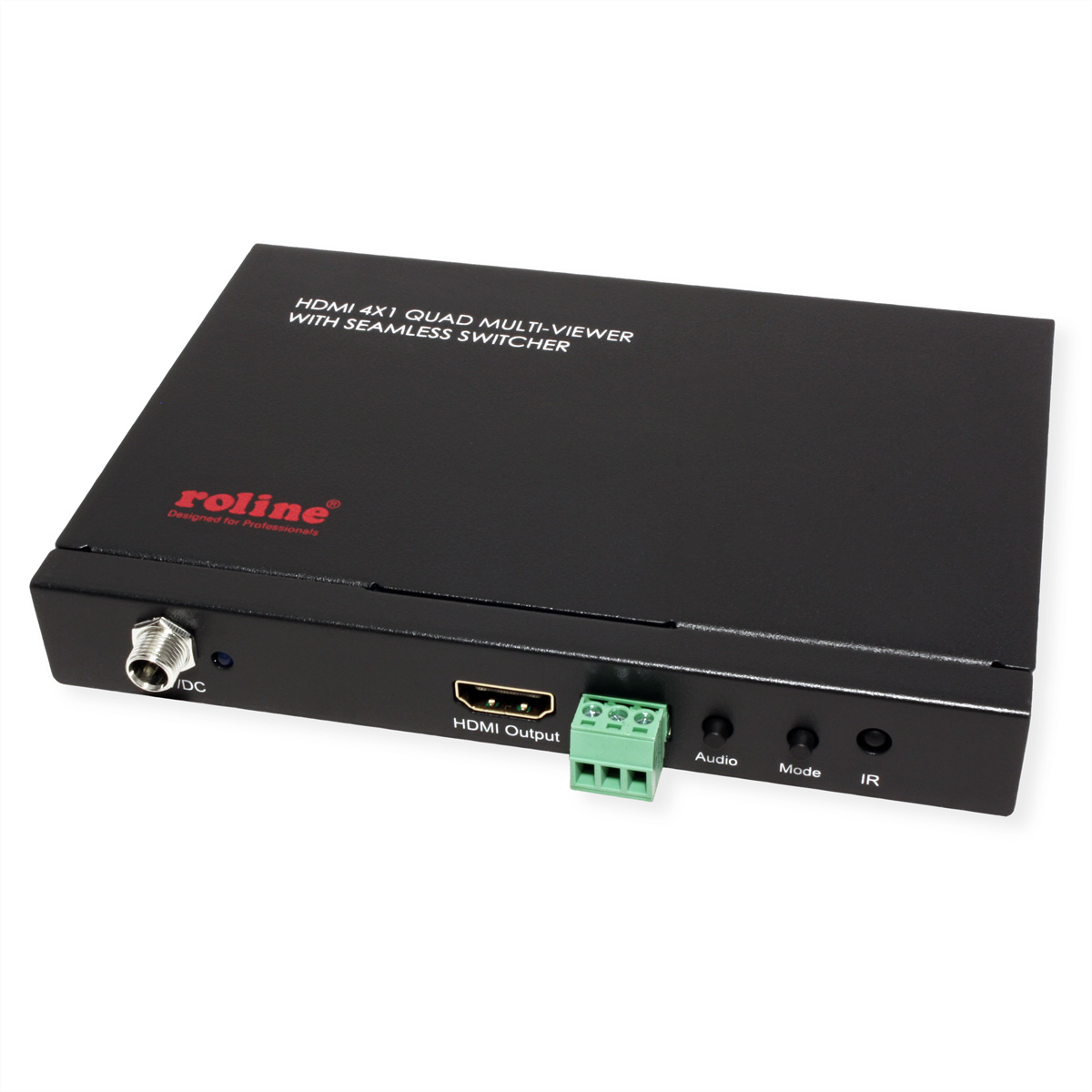 ROLINE HDMI QUAD Multi-Viewer Switch, HDMI-Video-Switch 4x1 Umschaltung nahtlose