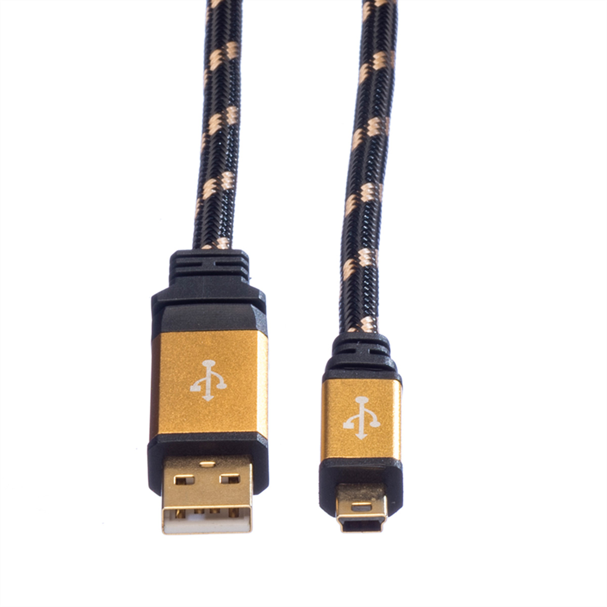 Two USB cables, one with a standard USB and the other with a micro-USB connector.