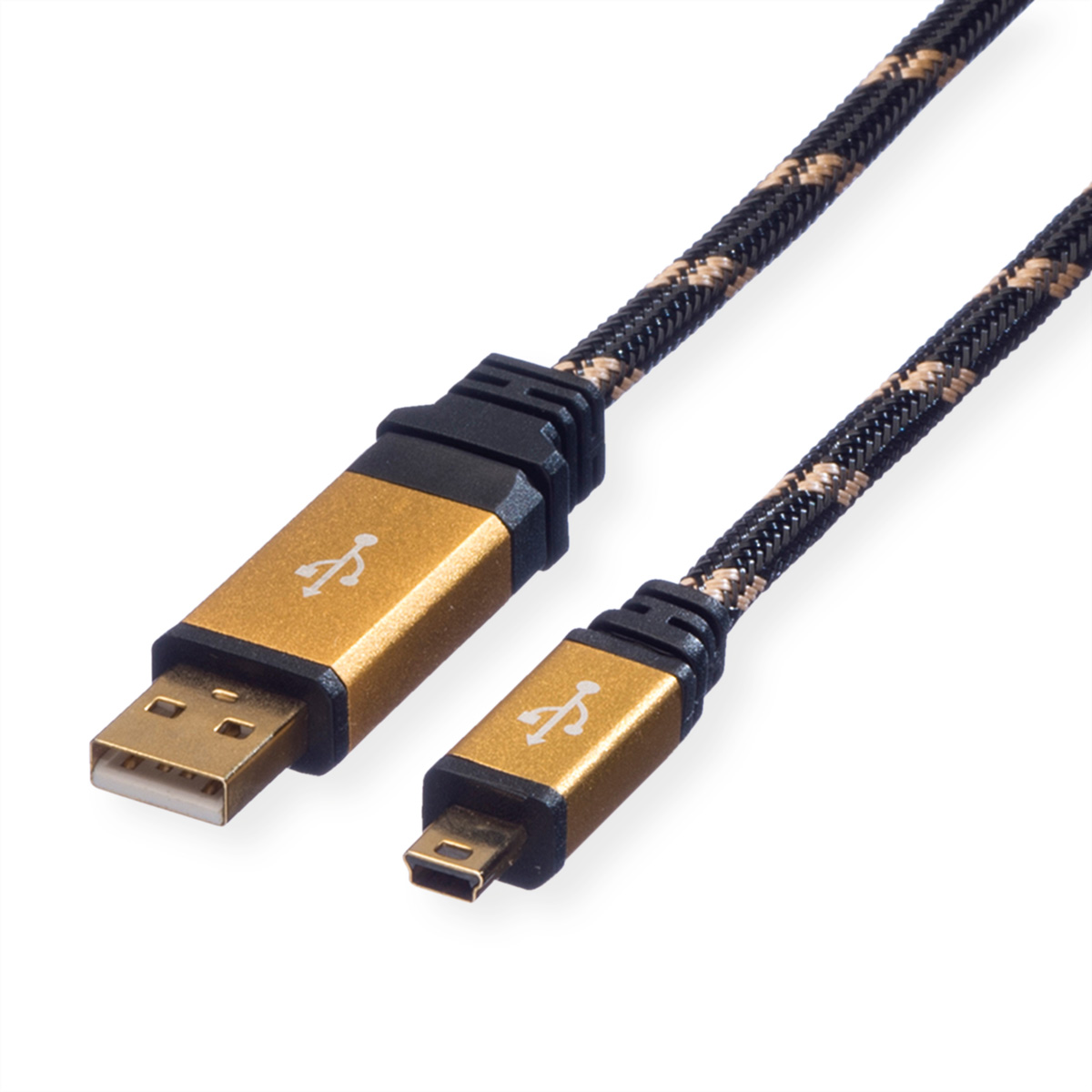 Kabel Typ USB Kabel, - 5-Pin USB ROLINE Mini 2.0 GOLD Mini 2.0 A