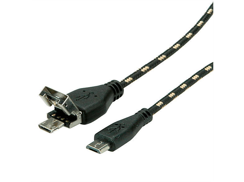 ROLINE GOLD USB 2.0 OTG Kabel, A + Micro B - Micro B, ST/ST Micro USB 2.0 Kabel