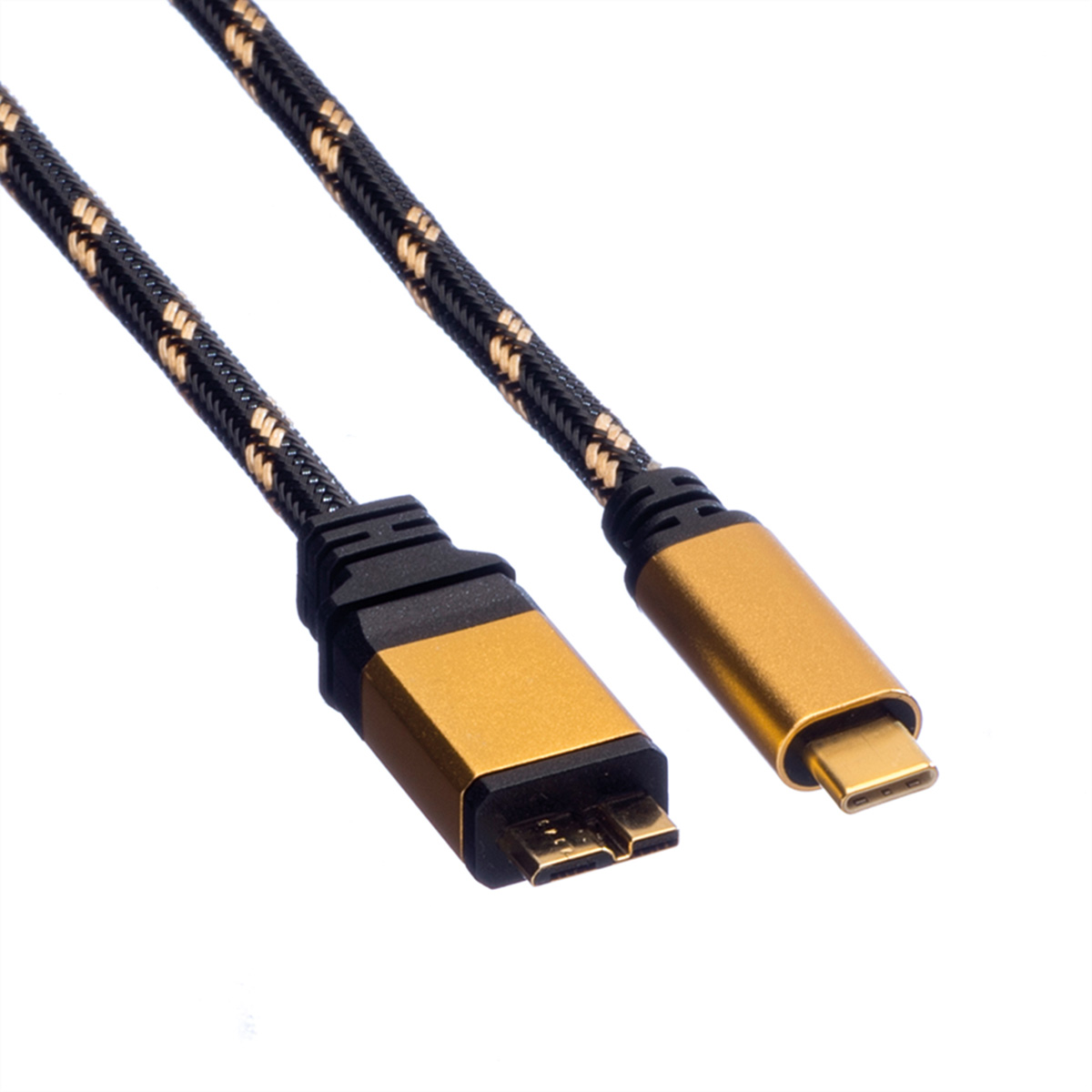 1 Gen ROLINE B, Kabel 3.2 ST/ST Kabel, USB C-Micro GOLD 3.2 USB