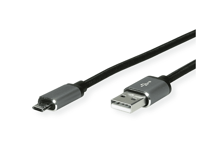 ROLINE USB 2.0 Kabel, USB Kabel - 2.0 Micro (reversibel), Micro B A ST/ST