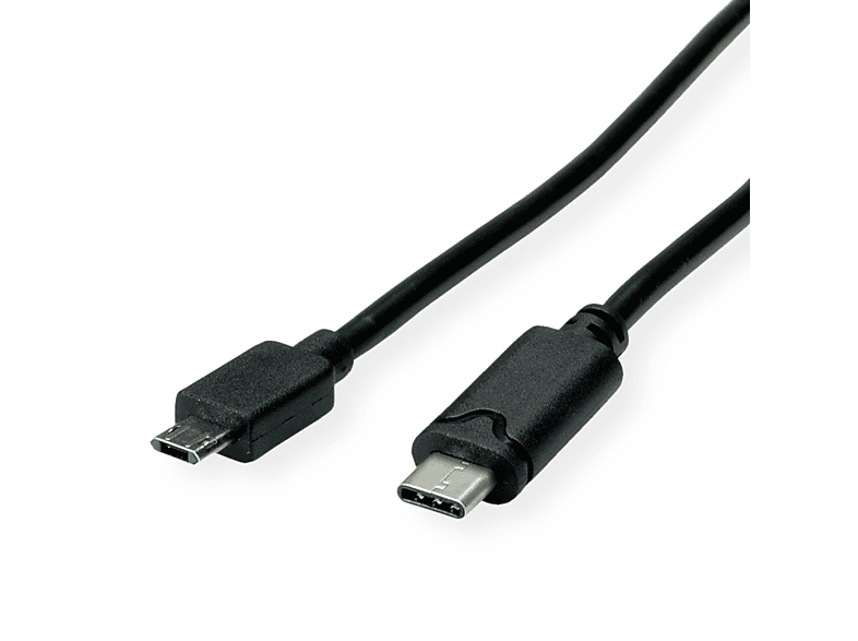 ROLINE USB 2.0 Kabel, Typ C ST - Micro B ST (reversibel) Micro USB 2.0 Kabel