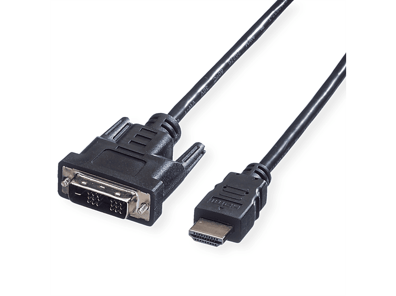 VALUE Kabel DVI (18+1) ST - HDMI ST, HDMI-DVI-Kabel, 1,5 m