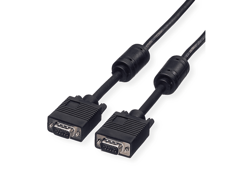 ROLINE VGA-Kabel HD15 ST - ST mit Ferritkern, VGA-Kabel, 2 m