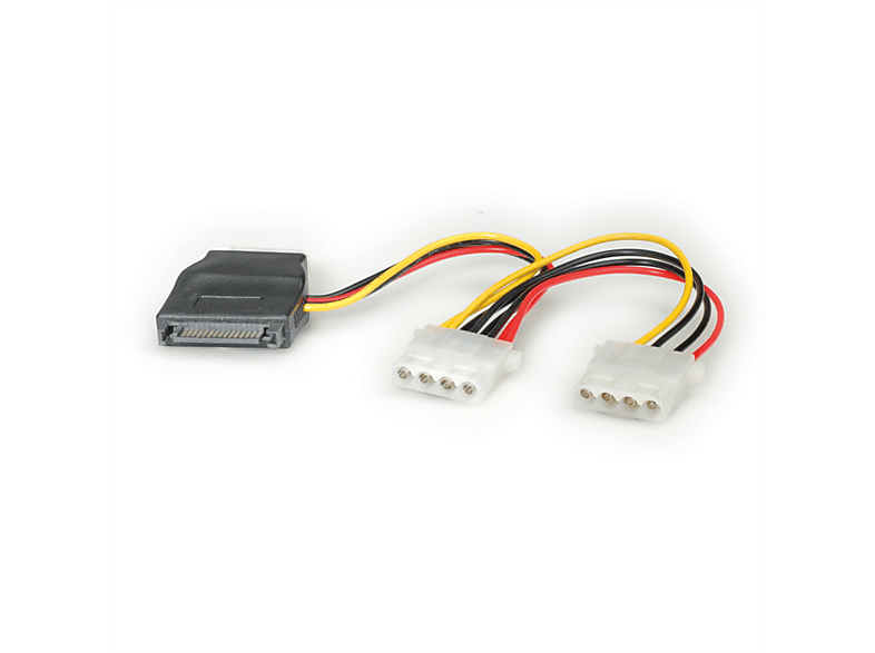ROLINE Y-Adapterkabel SATA / 3x pol. HDD, intern, Stromkabel, 0,2 m 4