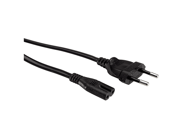 VALUE Netzkabel Euro-Flachstecker auf C7, 2polig, Stromkabel, 5 m