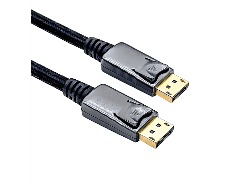 ROLINE DisplayPort Kabel, DP-DP, v1.2, - 3 ST schwarz-metallic, Kabel, ST, m DisplayPort