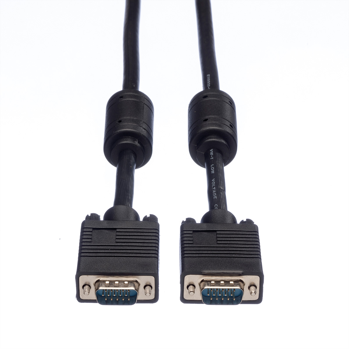 HD15 m VGA-Kabel, ROLINE mit ST-ST, 3 Ferritkern+DDC, Monitor-Kabel