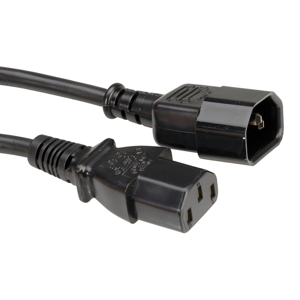IEC 0,5 ROLINE Stromkabel, C13, - Apparate-Verbindungskabel, m 320 C14