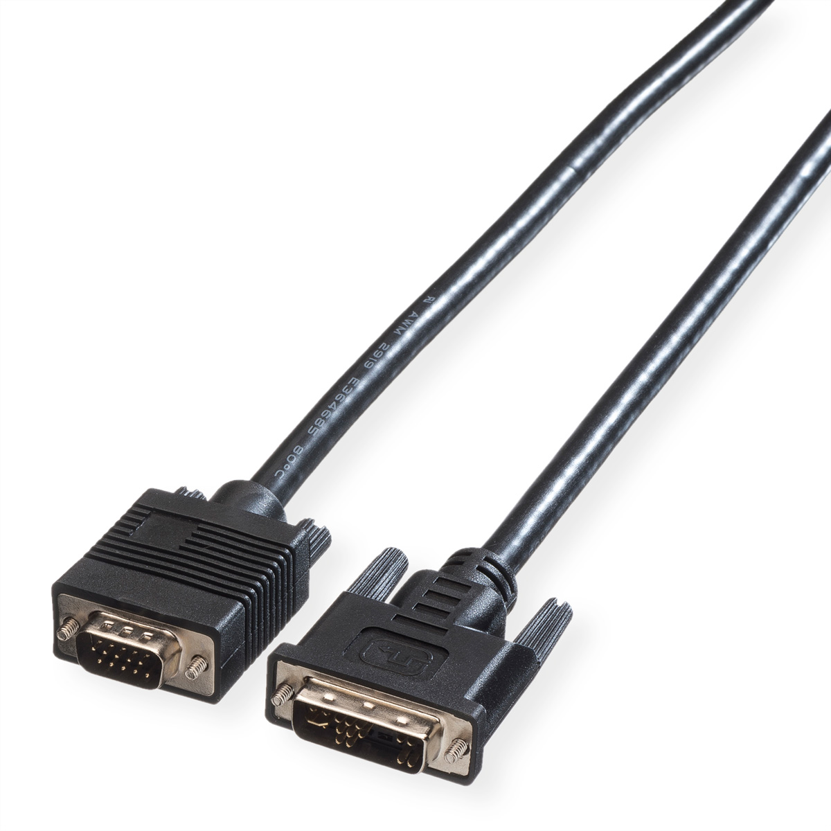 ROLINE DVI-VGA-Kabel, - 3 ST, VGA-DVI-Kabel, HD15 m ST (12+5) DVI