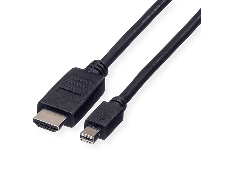 ROLINE Mini DisplayPort Kabel, Mini DP-HDTV, ST/ST, DisplayPort Kabel, 1 m