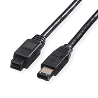ROLINE IEEE 1394b / IEEE 1394 Kabel, 9/6polig, IEEE 1394b / IEEE 1394 - FireWire Kabel, 1,8 m