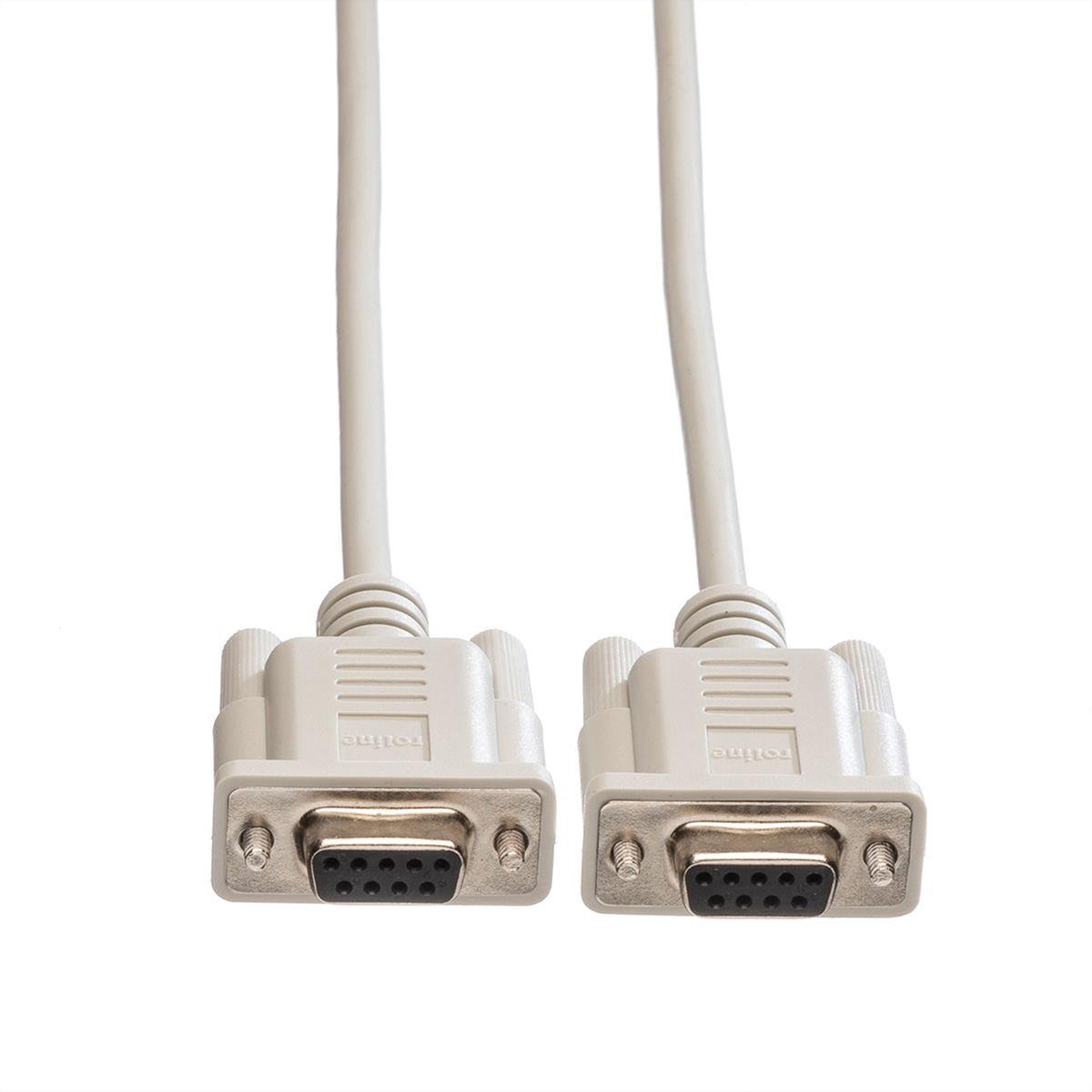 Twee grijze VGA-connectoren op een witte achtergrond.
