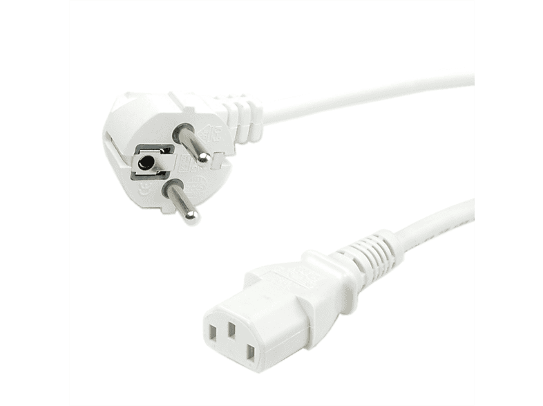 VALUE Netzkabel, gerade IEC-Buchse, Stromkabel, 0,6 m