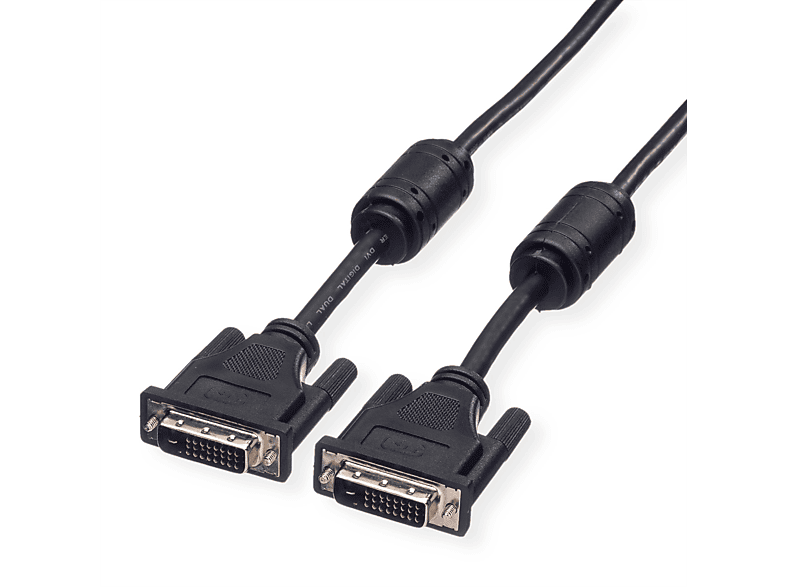 ROLINE Monitorkabel DVI, ST-ST, (24+1) dual link, DVI-Kabel, 10 m