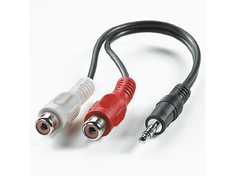 ROLINE 3,5mm Kabel, Kabel, 0,2 (2x 3,5mm-zu-Cinch BU) m (ST)-zu-Cinch