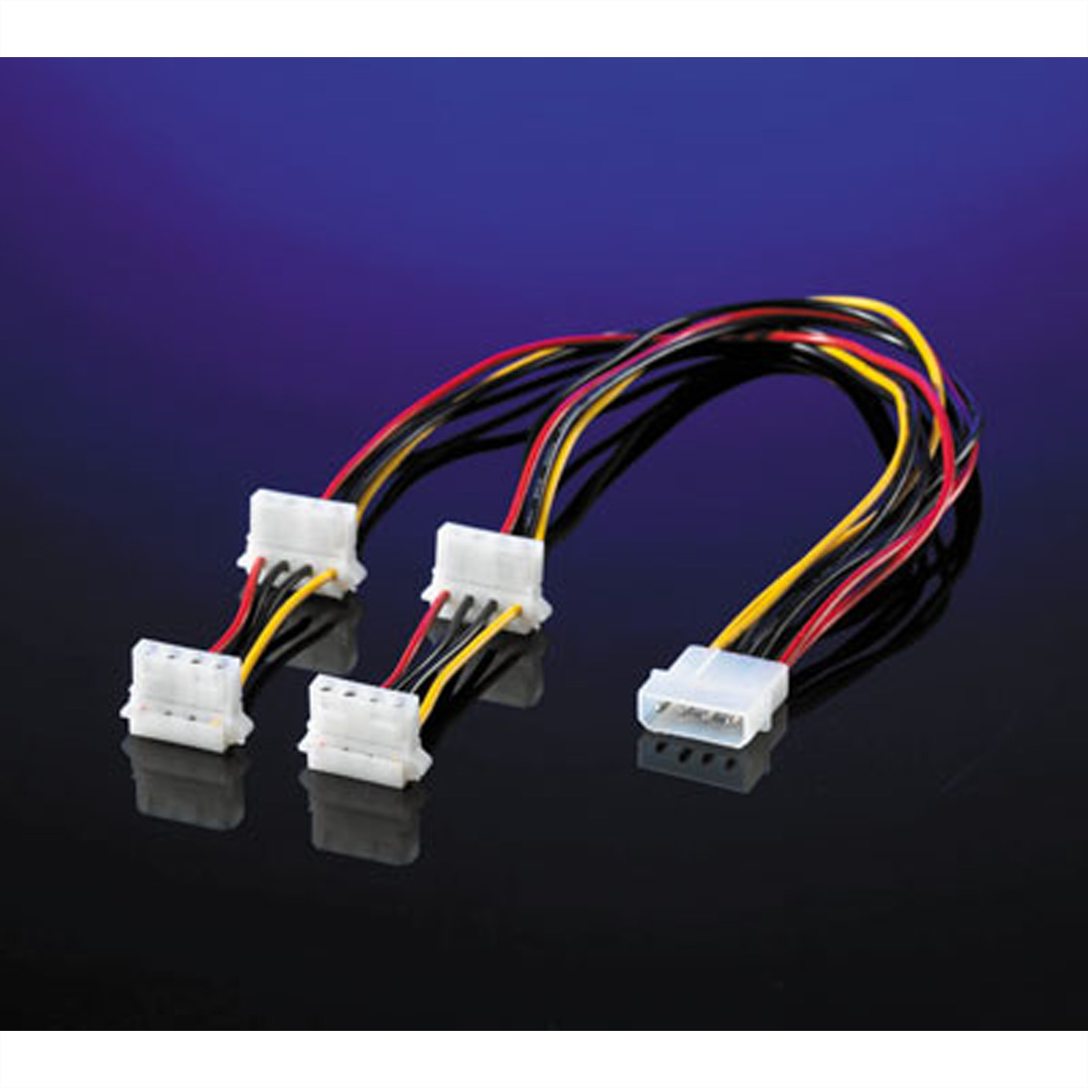 Plusieurs fils avec connecteurs. Diverses couleurs : rouge, noir, jaune et blanc.