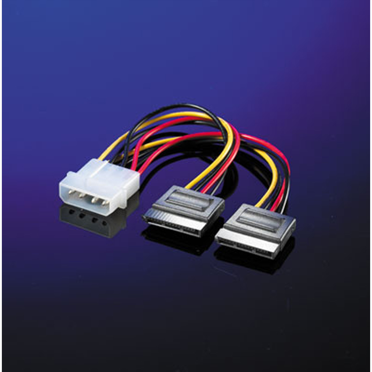 ROLINE Y-Adapterkabel intern, pol. 0,12 4 / m SATA, Stromkabel, HDD 2x