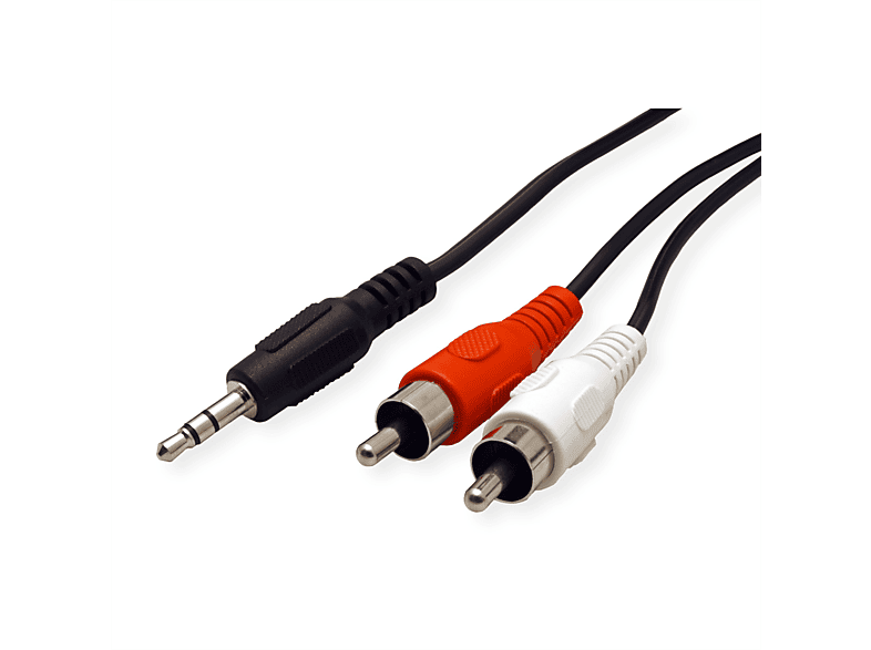 ST) m Kabel, Kabel, 10 3,5mm-zu-Cinch (2x ROLINE 3,5mm (ST)-zu-Cinch