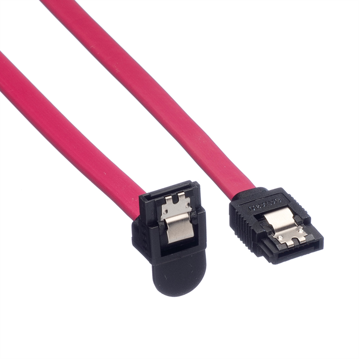 VALUE Int. HDD SATA 6.0 Gbit/s kabel met clicksluiting SATA-kabels 1 m rood