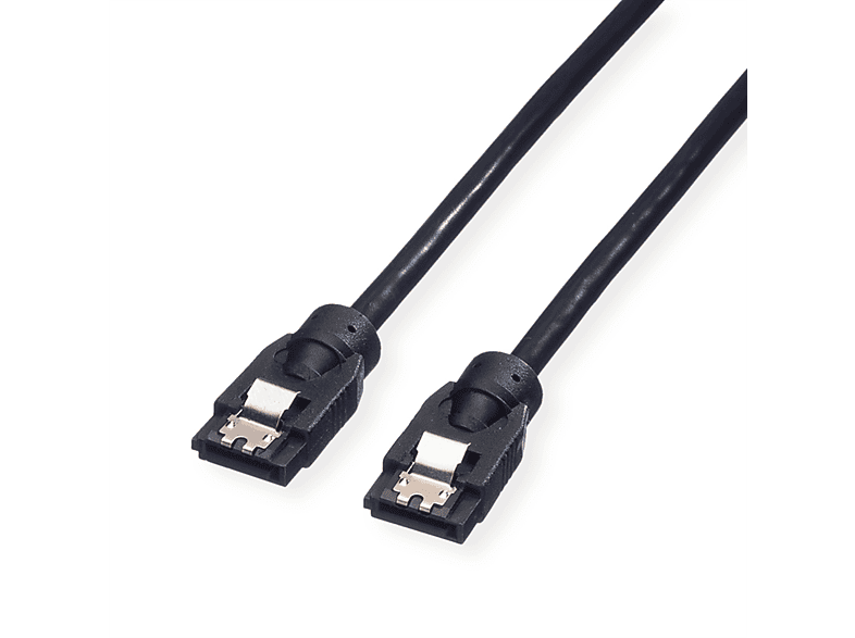 ROLINE Internes SATA 6.0 Gbit/s HDD-Kabel mit Schnappverschluss, SATA-Kabel, 0,5 m