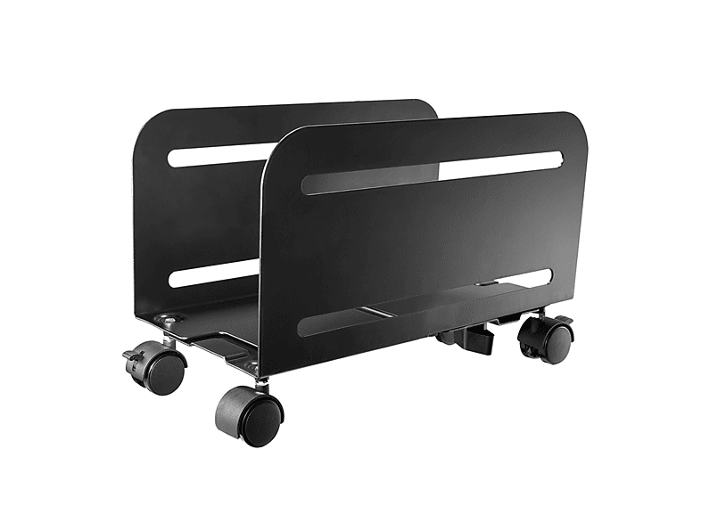 VALUE PC-Ständer Rollbar – Verstellbar 119–209 Mm, Schwarz, Mit Fixierbaren Rollen, Für Desktop-PCs