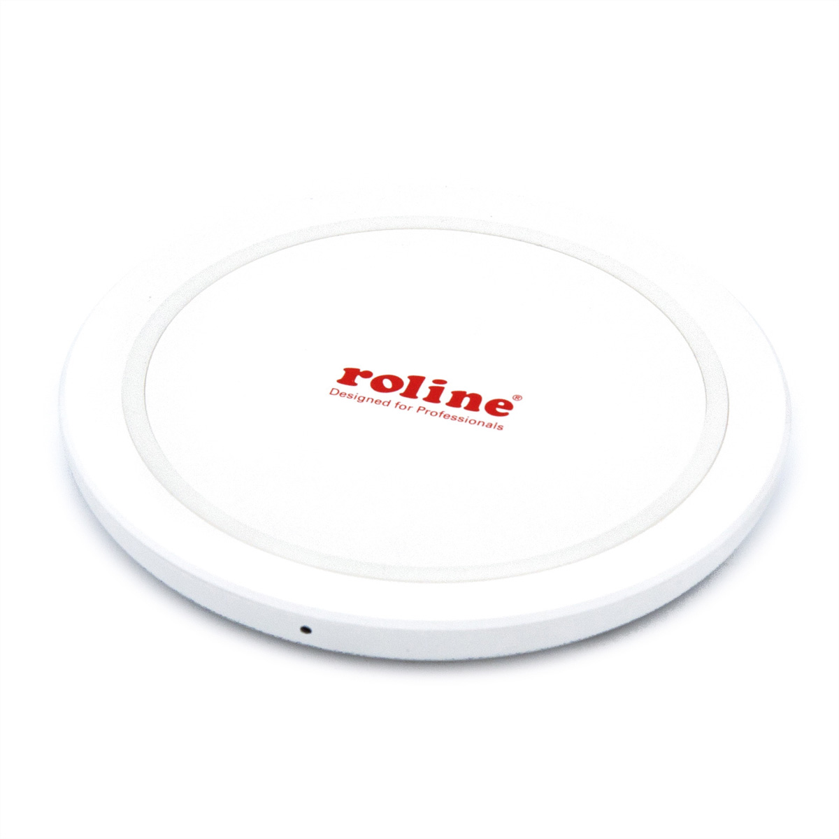 ROLINE Wireless Charging Pad weiß 10W Mobilgeräte, Ladestation für