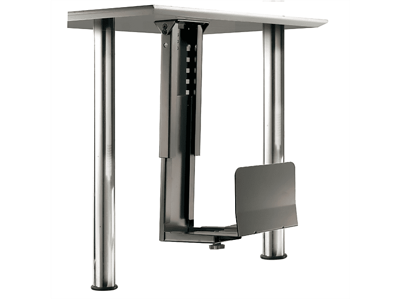 ROLINE PC Halterung Unter Dem Tisch | Dreh- & Ausziehbar Bis 30kg | Silber
