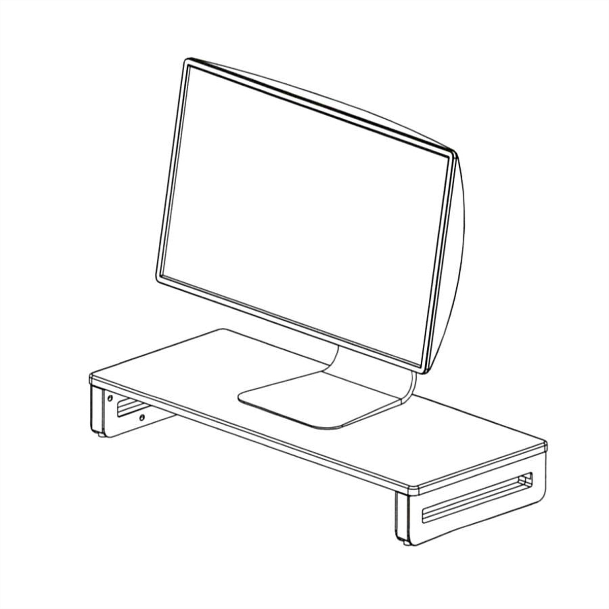 Monitor-Ständer höhenverstellbar Monitor-/Laptop-Ständer, VALUE